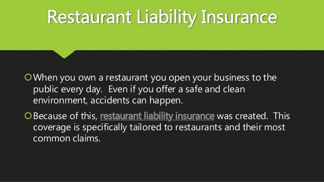 Business Insurance Restaurant Liability Insurance