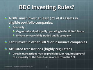 What is a Business Development Company (BDC) | PPTX