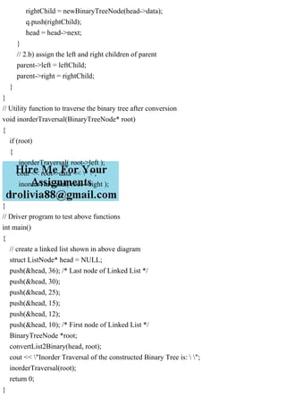 A)B) C++ program to create a Complete Binary tree from its Lin.pdf