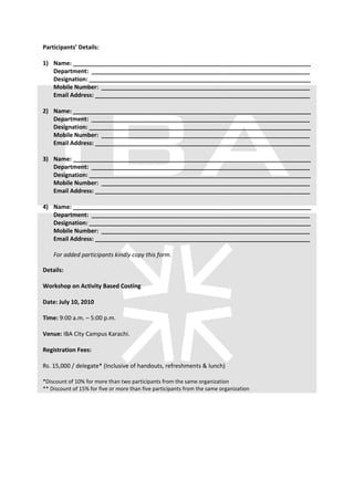 Abc registration form and details | PDF