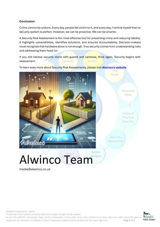 The ABC's of a Security Risk Assessment. | PDF
