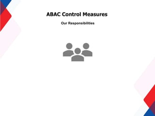 ABAC Control Measures
Our Responsibilities
 