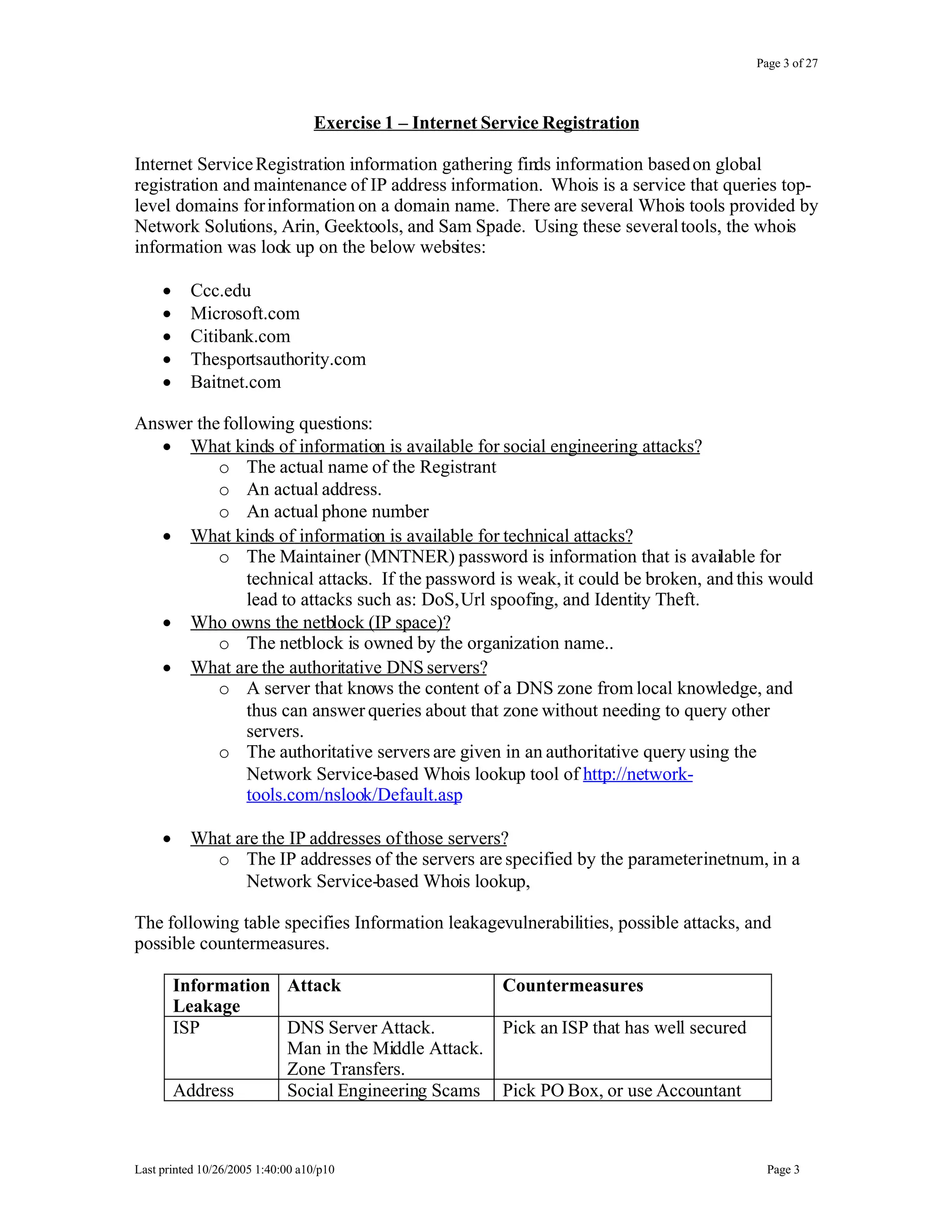 Leaked Network Security Information Analysis