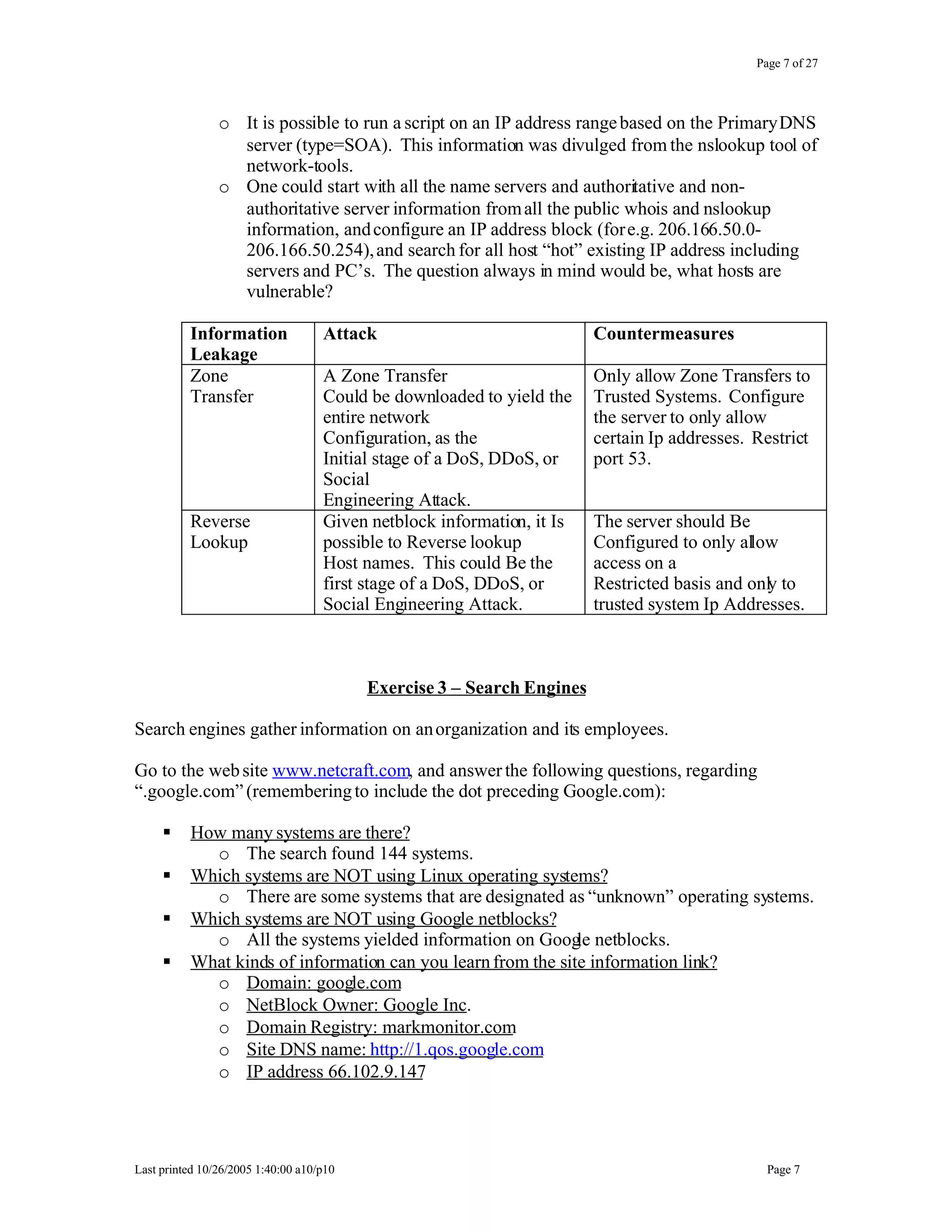 Leaked Network Security Information Analysis