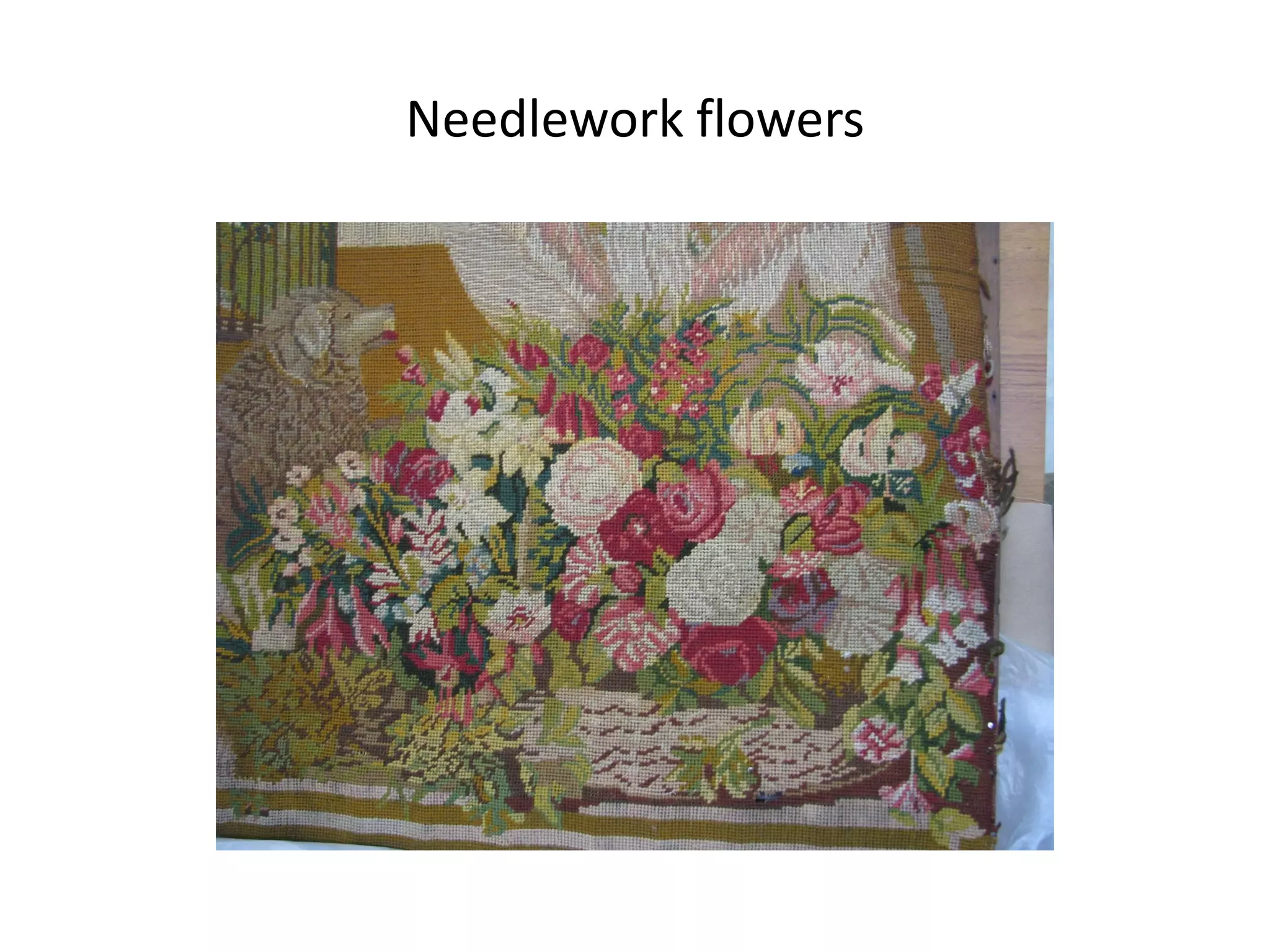 Needlework flowers  
