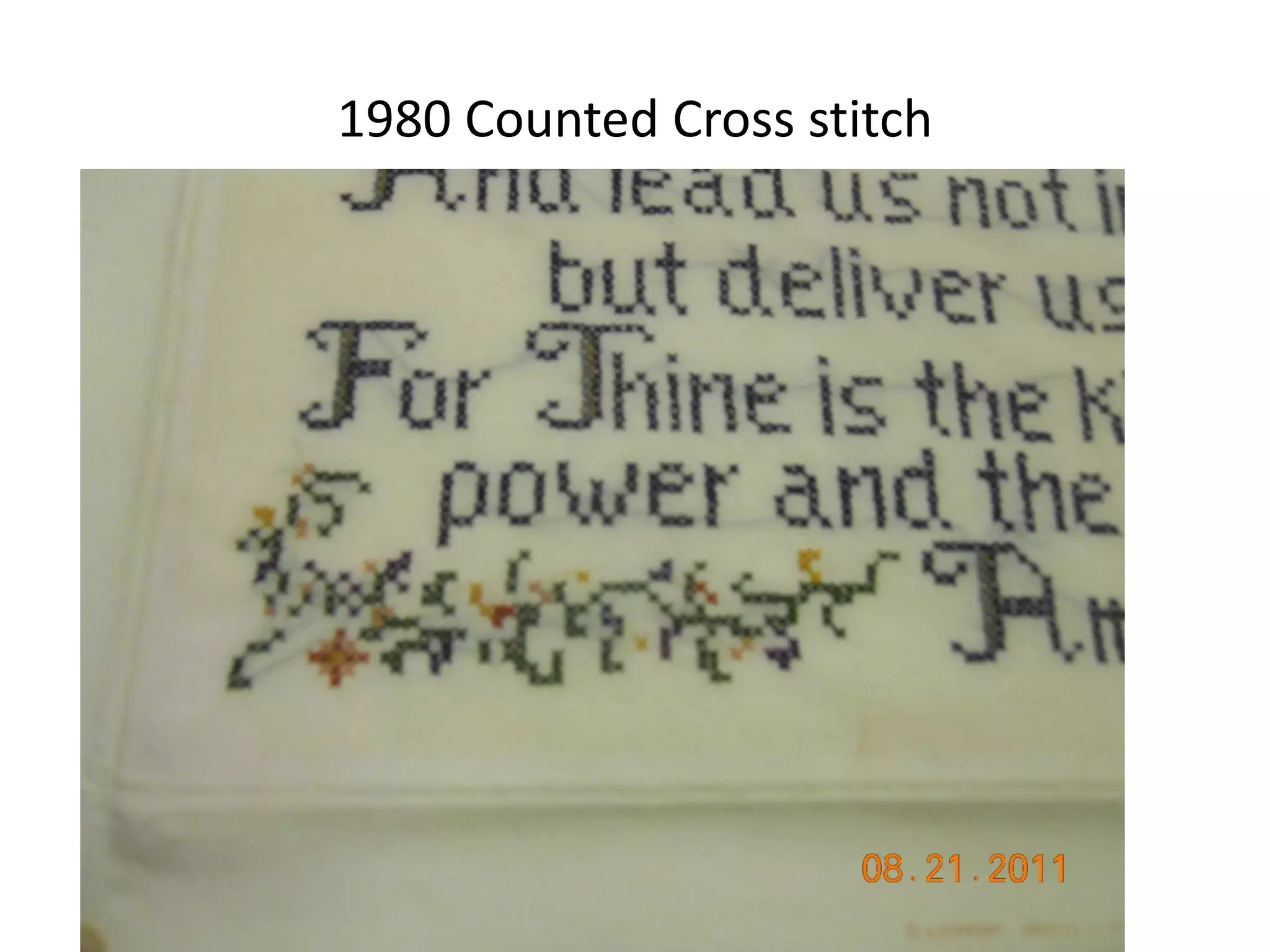 1980 Counted Cross stitch  
