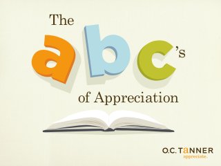 The
of Appreciation
s
 