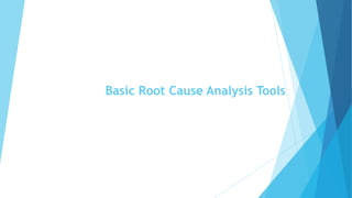 Basic Root Cause Analysis Tools
 