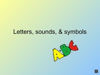 Letters, sounds, & symbols
 