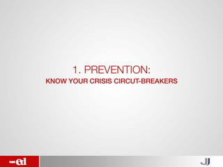 1. Prevention:
Know your crisis circuit-breakers
 
