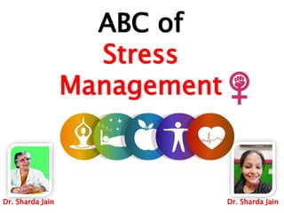 ABC of
Stress
Management
Dr. Sharda Jain Dr. Sharda Jain
 