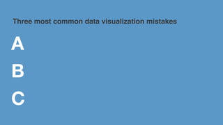 Three most common mistakes in data visualization  and how to avoid them