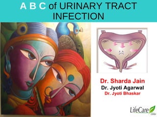 A B C of URINARY TRACT
INFECTION
Dr. Sharda Jain
Dr. Jyoti Agarwal
Dr. Jyoti Bhaskar
 