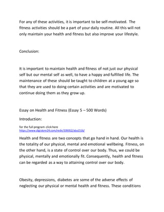 how can we improve our health essay