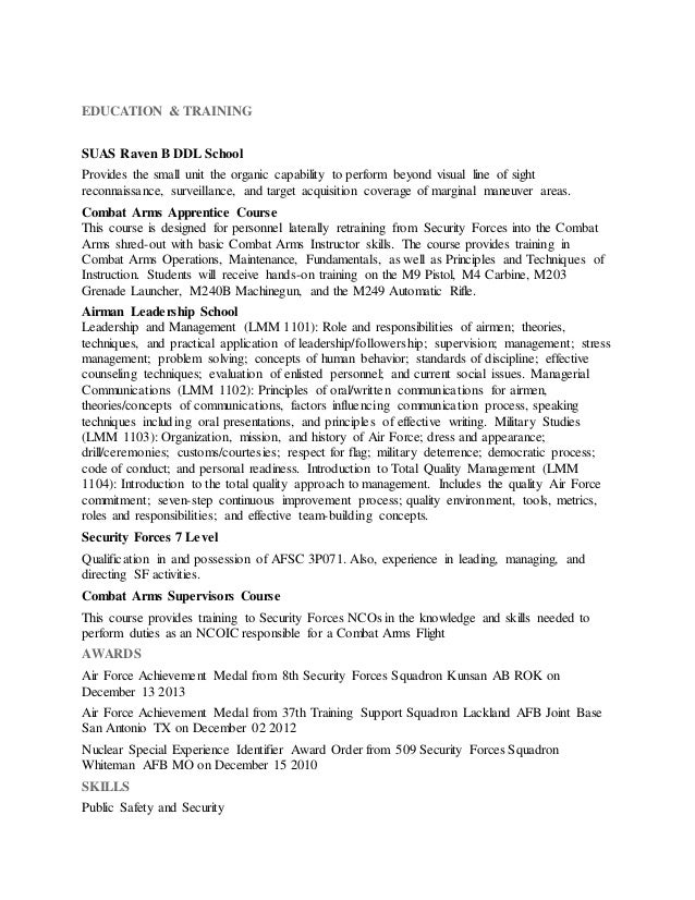 resume for board position