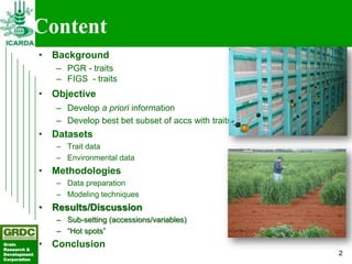 Searching for traits in PGR collections using Focused Identification of Germplasm Strategy