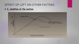 EFFECT OF LIFT ON OTHER FACTORS
 2. Condition of the surface
 
