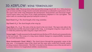3D AIRFLOW: WING TERMINOLOGY
 