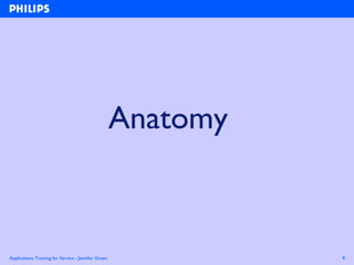 Applications Training for Service - Jennifer Green 9
Anatomy
 