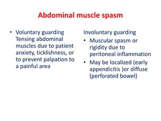 Abdoiminal examination | PPTX