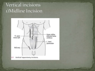Lateral Incision Meaning Abdomen layers & surgical incisions | PPTX