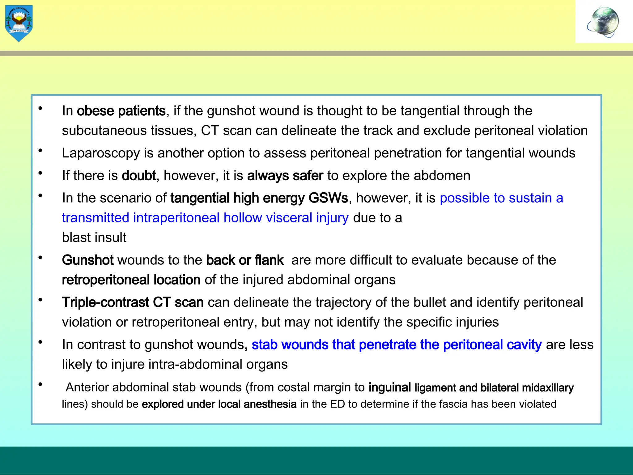 selected approach to abdomen injury .pptx