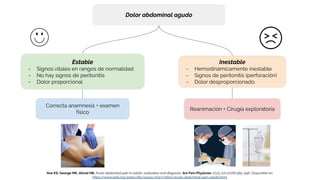Abdomen Agudo, epidemiologia, clinica, manejo | PDF