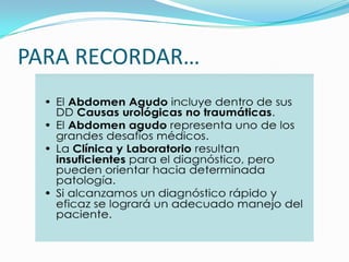 PARA RECORDAR…
 