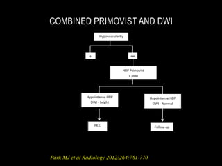COMBINED PRIMOVIST AND DWI
	

Park MJ et al Radiology 2012:264;761-770

 