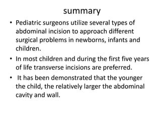 Summy Incision Abdominal access presentation | PPTX