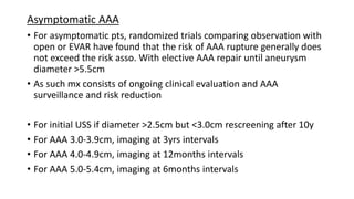 Abdominal aortic aneurysm | PPTX