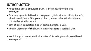 Abdominal aortic aneurysm | PPTX