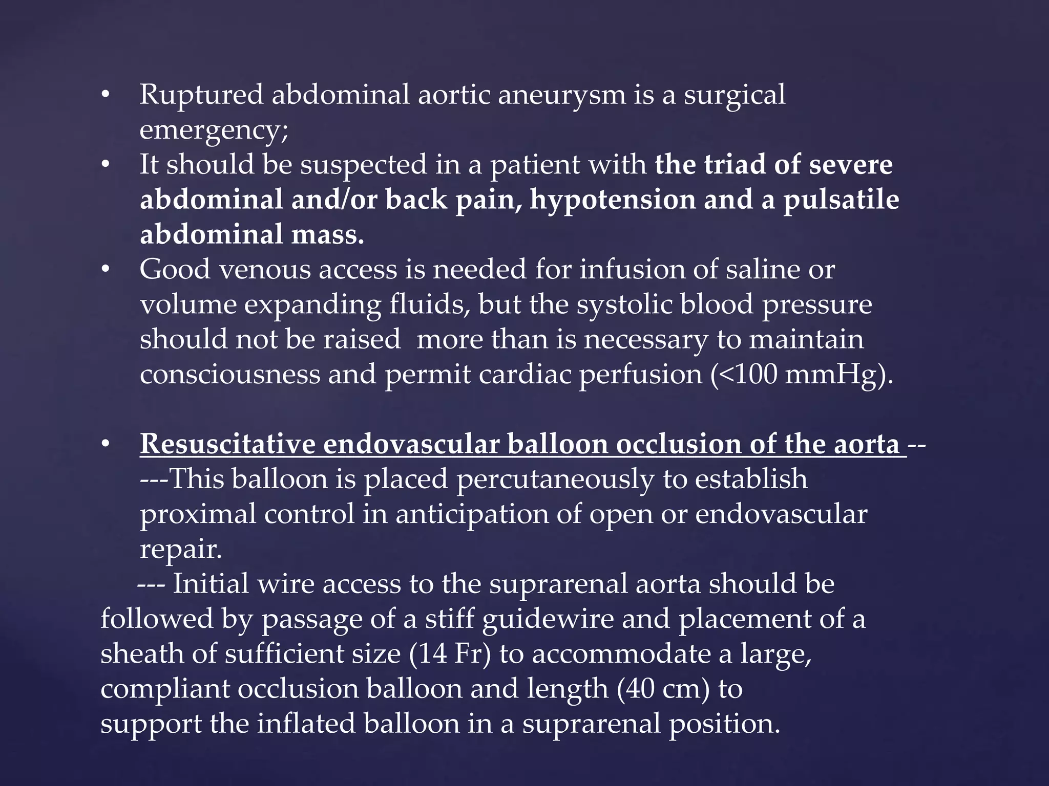 Abdominal aortic aneurysm | PPTX