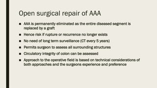 abdominal aortic aneurysms.pptx GENERALSURGERY | PPTX
