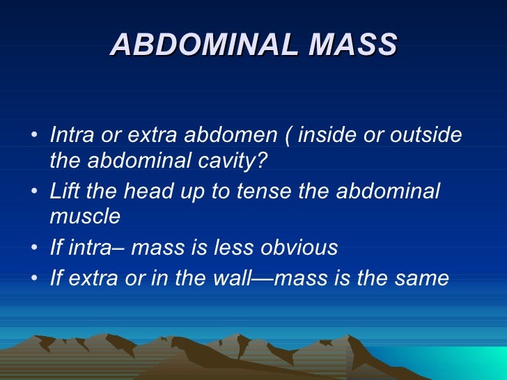 Abdominal examination