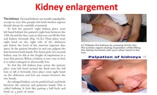 Kidney enlargement
 
