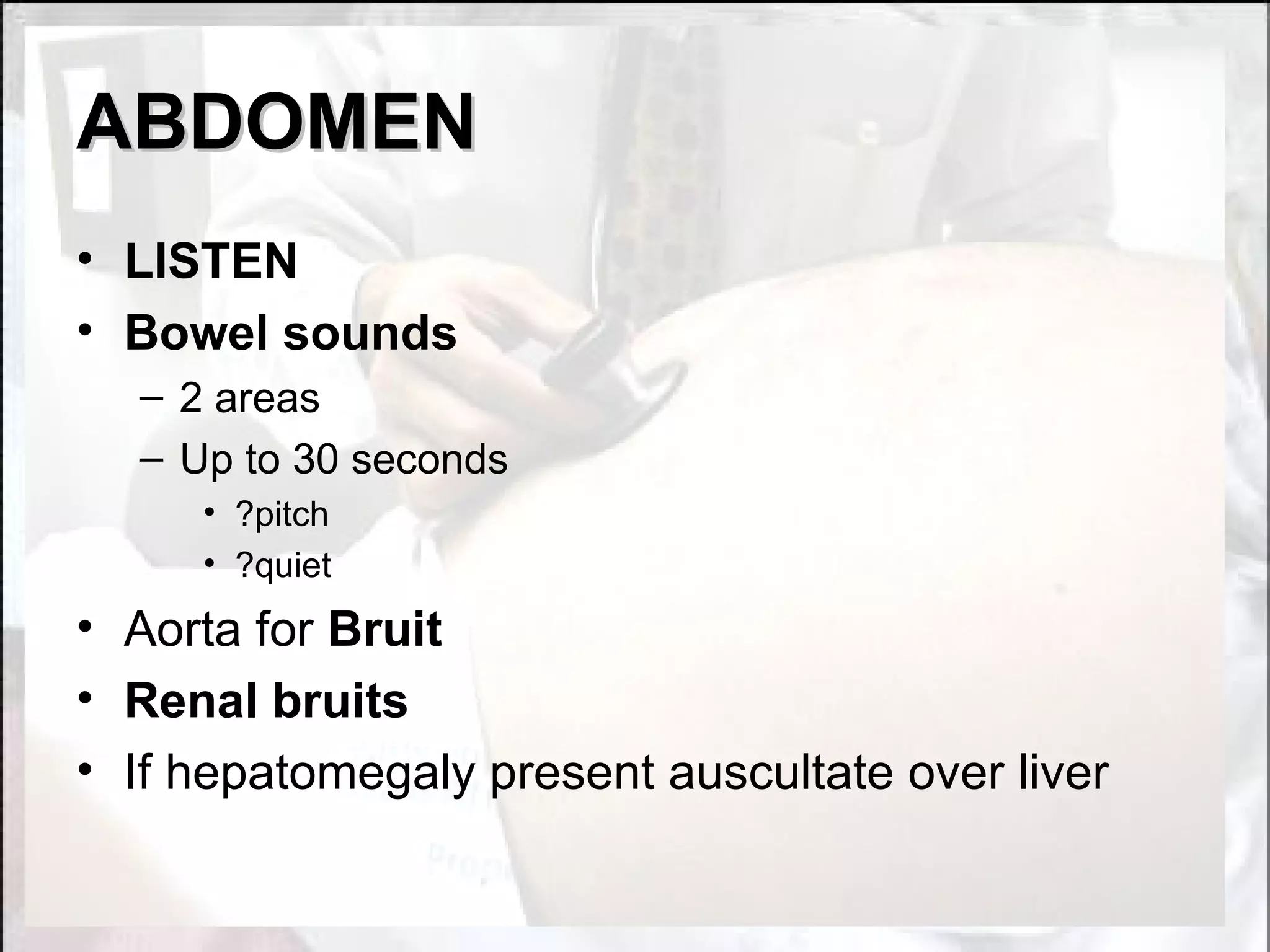 Abdominal Examination | PPT