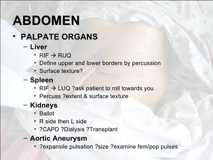 Abdominal examination