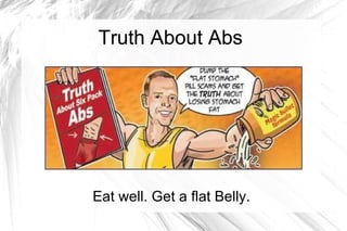 Truth About Abs Title Truth About Abs Eat well. Get a flat Belly. 