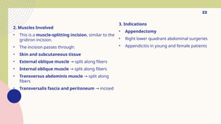 Abdominal incisions ppt with management and assessment | PPTX