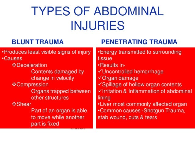 Types Of Abdominal Trauma