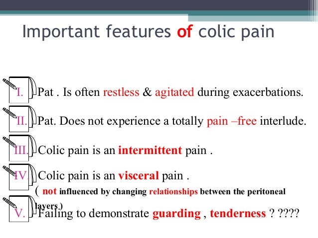 non colicky pain