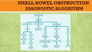 SMALL BOWEL OBSTRUCTION
DIAGNOSTIC ALGORITHM
 