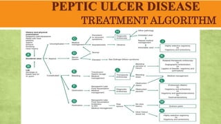 PEPTIC ULCER DISEASE
TREATMENT ALGORITHM
 