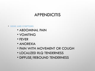 Appendix Sign Rlq Abdominal pain - Dr Ramachandra - May 2024.pptx