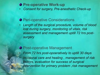 Pre Operative Work Up Abdominal surgery | PPTX
