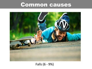 Falls (6 - 9%)
Common causes
 