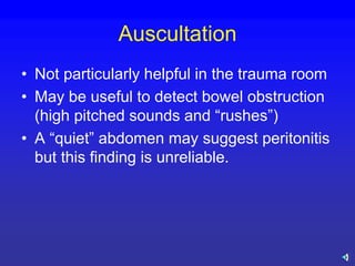 Comprehensive Management of Abdominal Trauma in Emergency Medicine | PDF