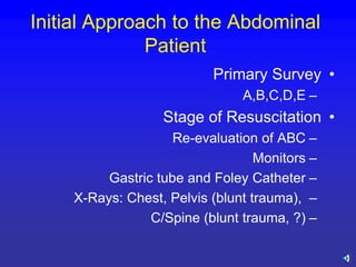 Comprehensive Management of Abdominal Trauma in Emergency Medicine | PDF