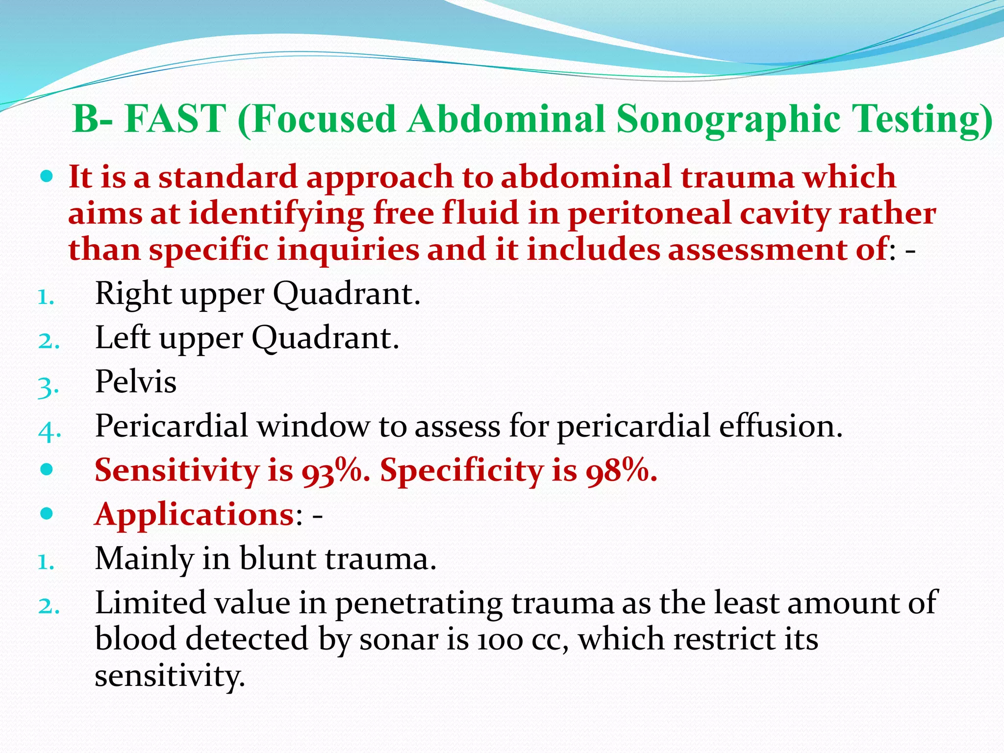 Abdominal trauma, an outlined management | PPTX